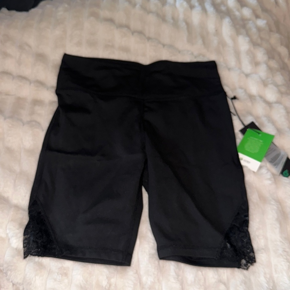 Size medium Mono B biker shorts with lace sides